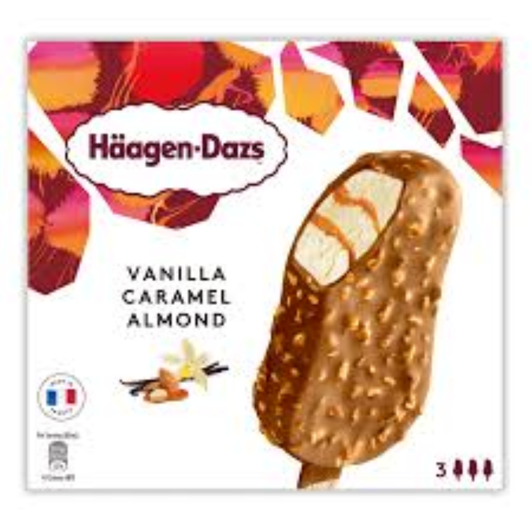 HAAGEN DAZ VANILLA CARAMEL ALMOND 3X80ML